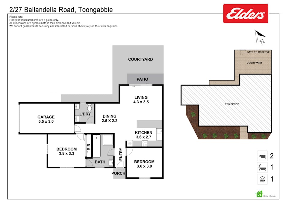 2/27 Ballandella Road, Toongabbie, NSW, 2146 - Floorplan 1