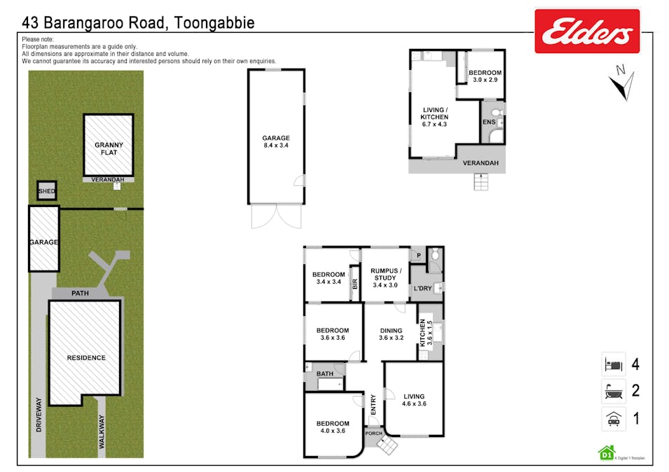 43 Barangaroo Road, Toongabbie, NSW, 2146 - Floorplan 1