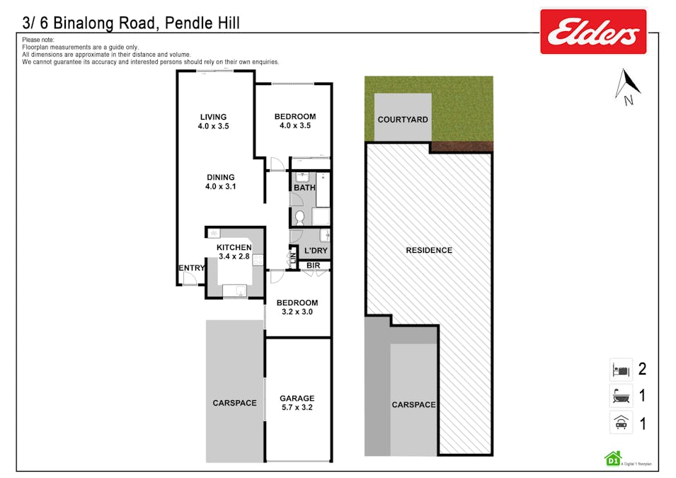 3/6 Binalong Road, Pendle Hill, NSW, 2145 - Floorplan 1