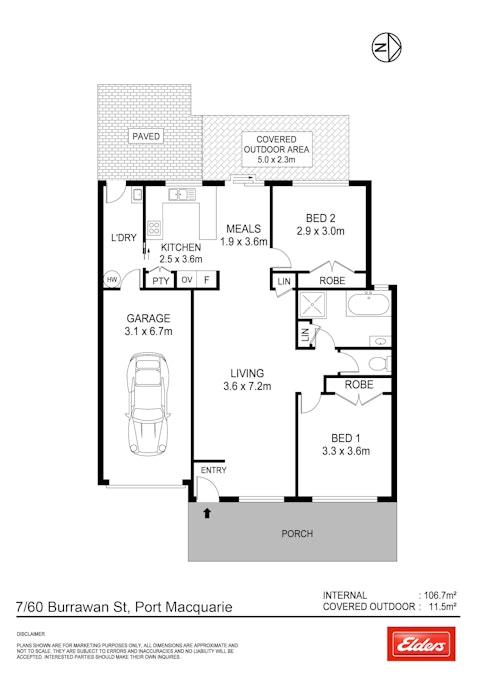 7/60 Burrawan Street, Port Macquarie, NSW, 2444 - Floorplan 1