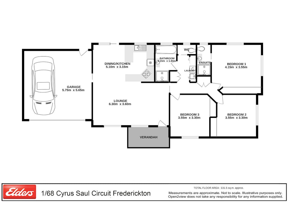 1/68 Cyrus Saul Circuit, Frederickton, NSW, 2440 - Floorplan 1