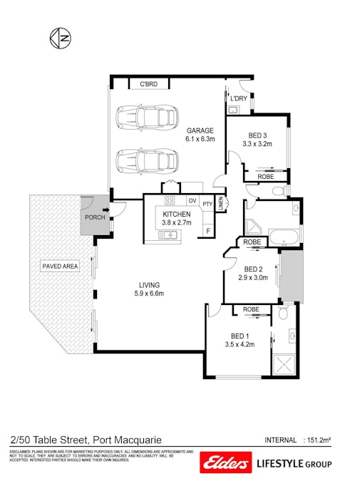 2/50 Table Street, Port Macquarie, NSW, 2444 - Floorplan 1