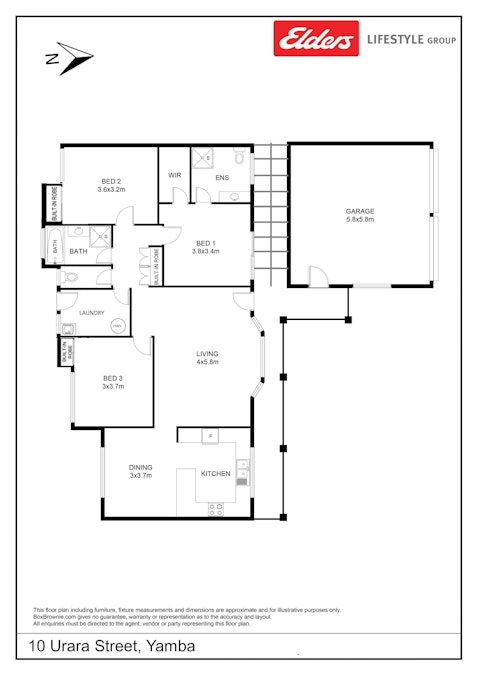 10 Urara Street, Yamba, NSW, 2464 - Floorplan 1