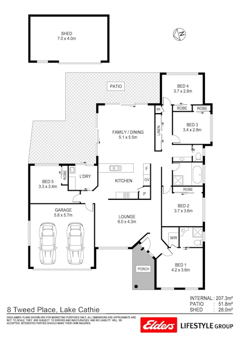 8 Tweed Place, Lake Cathie, NSW, 2445 - Floorplan 1