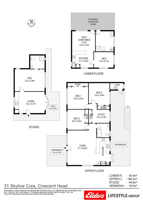 31 Skyline Crescent, Crescent Head, NSW, 2440 - Floorplan 1