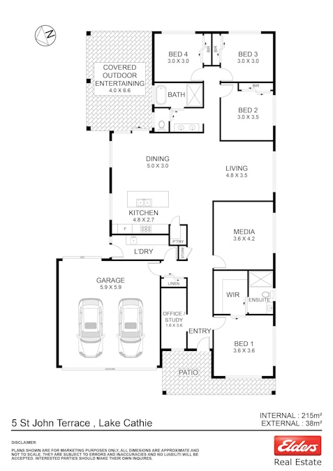 5 St John Terrace, Lake Cathie, NSW, 2445 - Floorplan 1