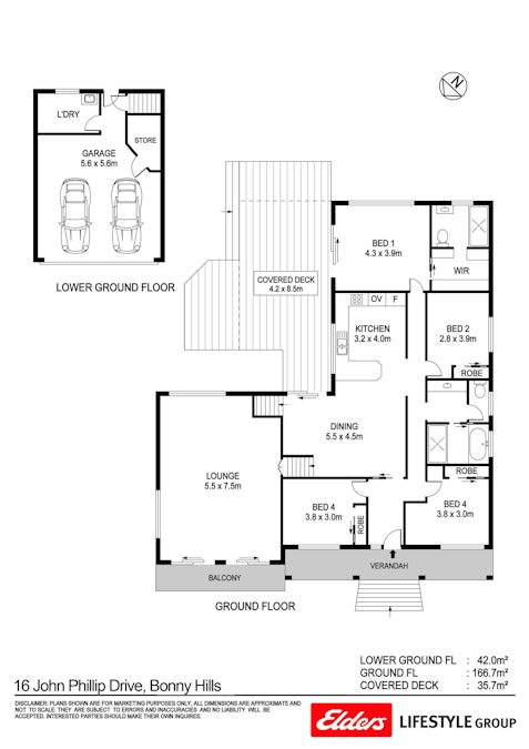 16 John Phillip Drive, Bonny Hills, NSW, 2445 - Floorplan 1