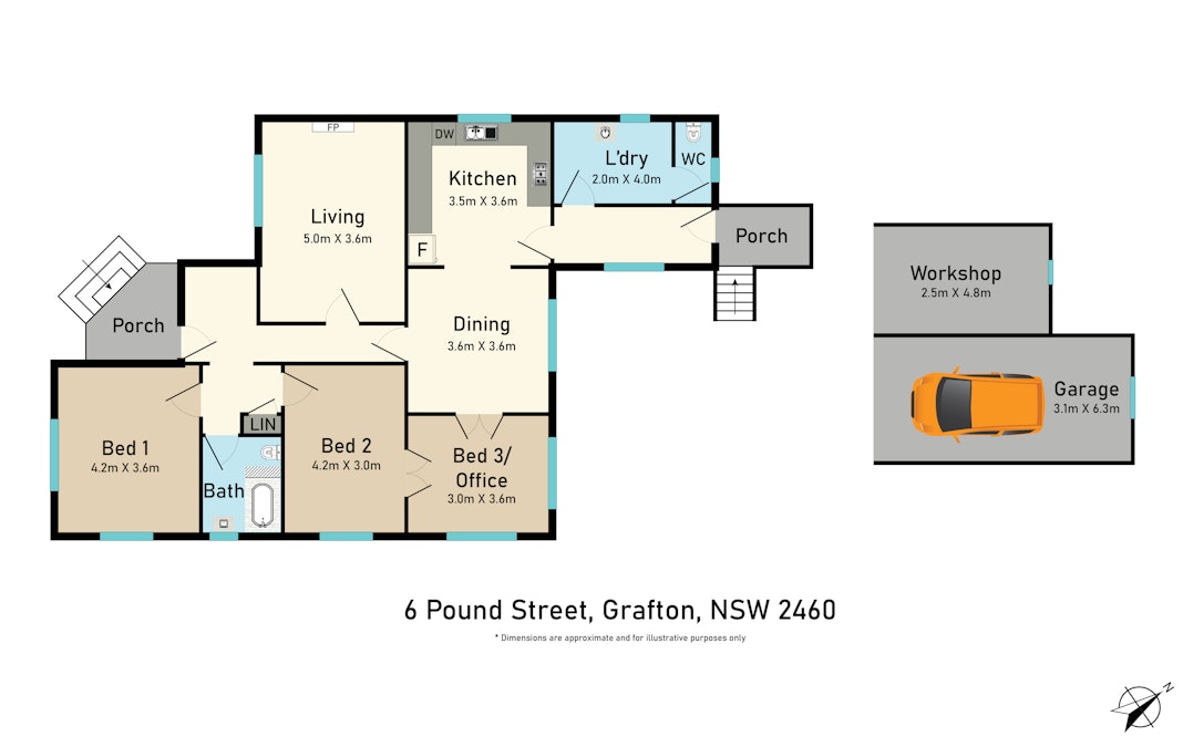 6 Pound Street, Grafton, NSW, 2460 - Floorplan 1