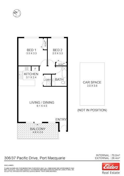 306/37 Pacific Drive, Port Macquarie, NSW, 2444 - Floorplan 1