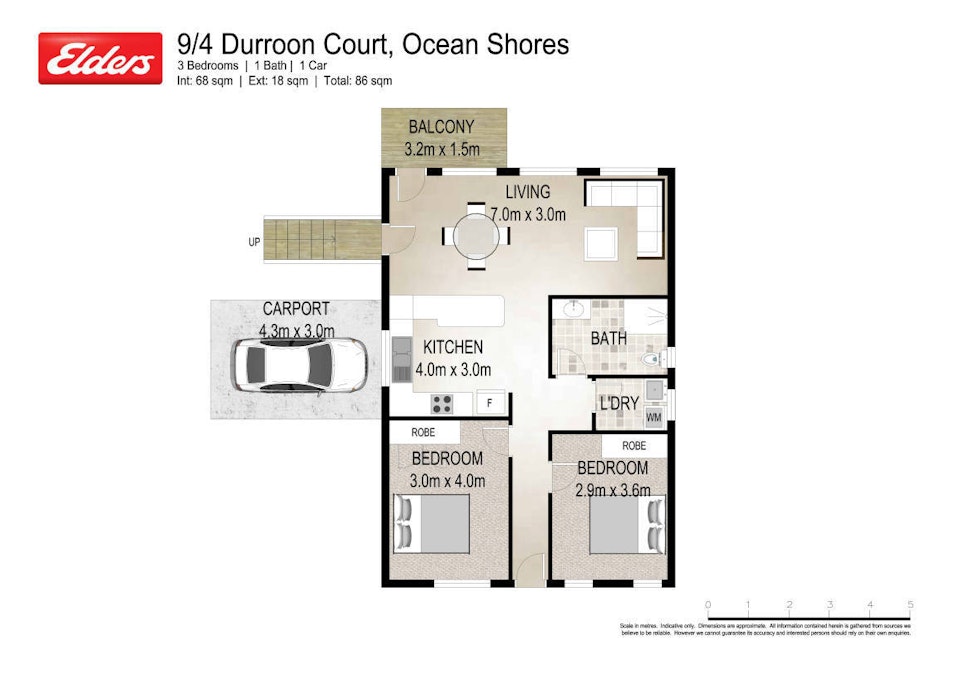 9/4 Durroon Court, Ocean Shores, NSW, 2483 - Floorplan 1