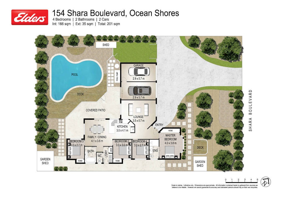 154 Shara Boulevard, Ocean Shores, NSW, 2483 - Floorplan 1