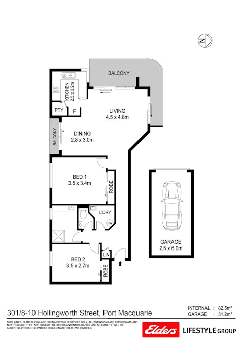 301/8-10 Hollingworth Street, Port Macquarie, NSW, 2444 - Floorplan 1