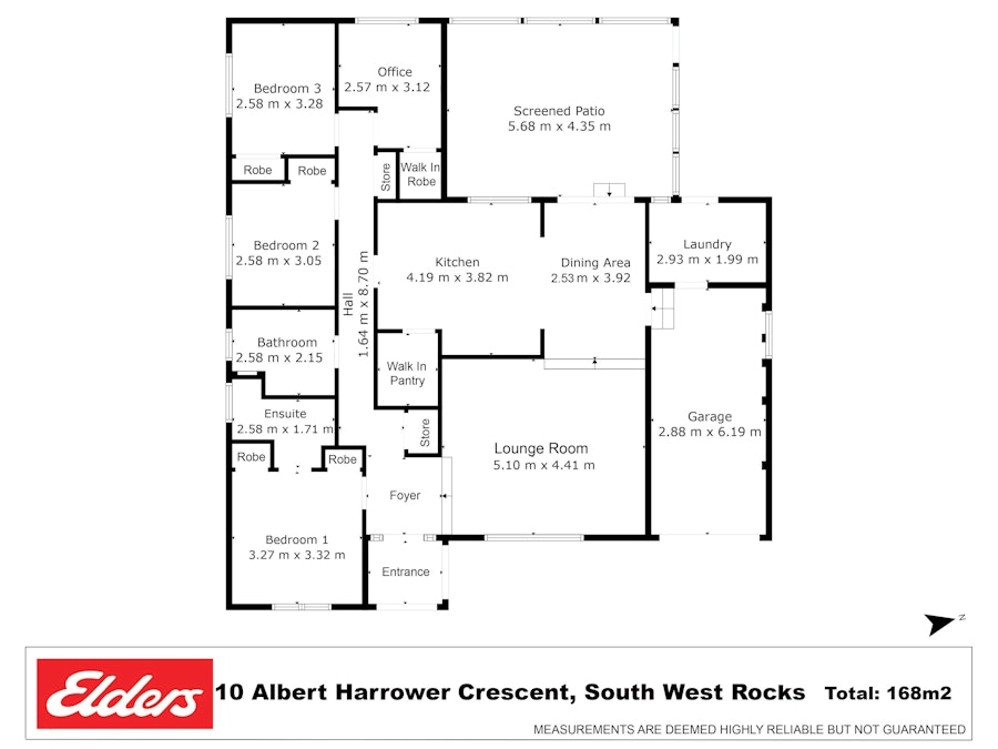 10 Albert Harrower Crescent, South West Rocks, NSW, 2431 - Floorplan 1