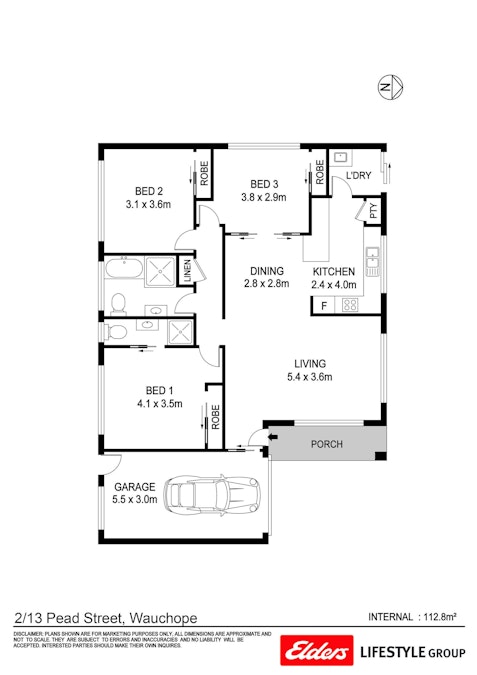 2/13 Pead Street, Wauchope, NSW, 2446 - Floorplan 1