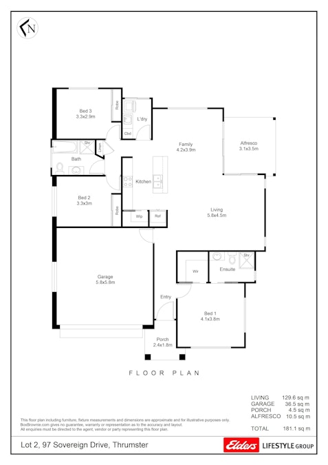 Level Lot 1 & 2/97 Sovereign Drive, Thrumster, NSW, 2444 - Floorplan 2