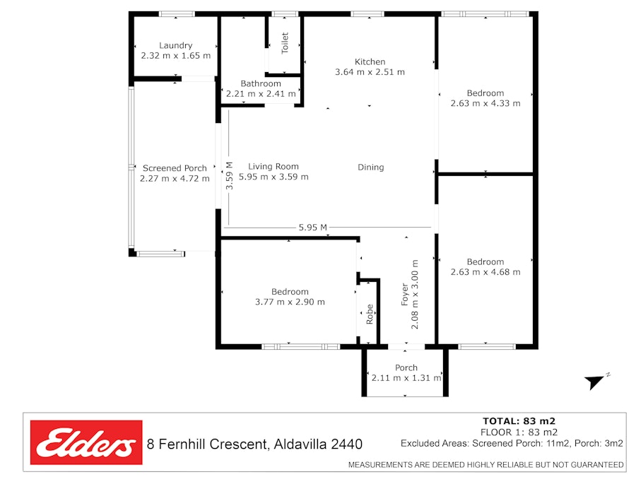 8 Fernhill Crescent, Aldavilla, NSW, 2440 - Floorplan 1