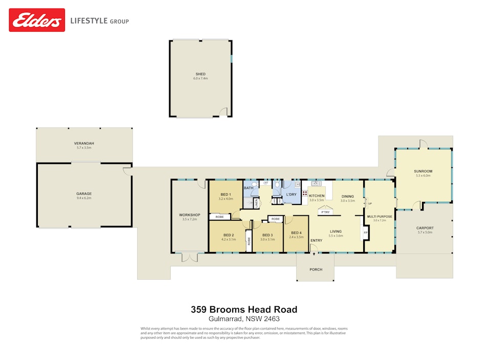 359 Brooms Head Road, Gulmarrad, NSW, 2463 - Floorplan 1