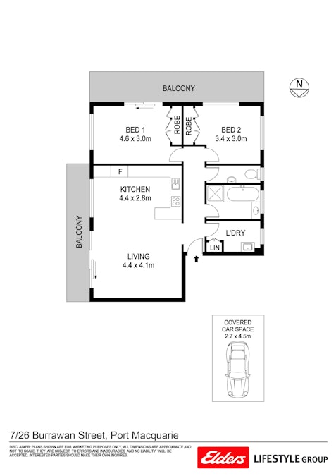 7/26 Burrawan Street, Port Macquarie, NSW, 2444 - Floorplan 1