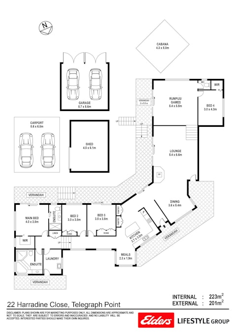 22 Harradine Close, Telegraph Point, NSW, 2441 - Floorplan 1