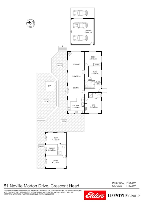 51 Neville Morton Drive, Crescent Head, NSW, 2440 - Floorplan 1