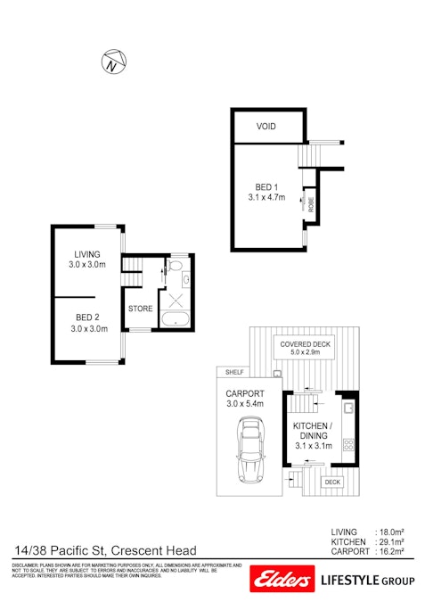 14/38 Pacific Street, Crescent Head, NSW, 2440 - Floorplan 1