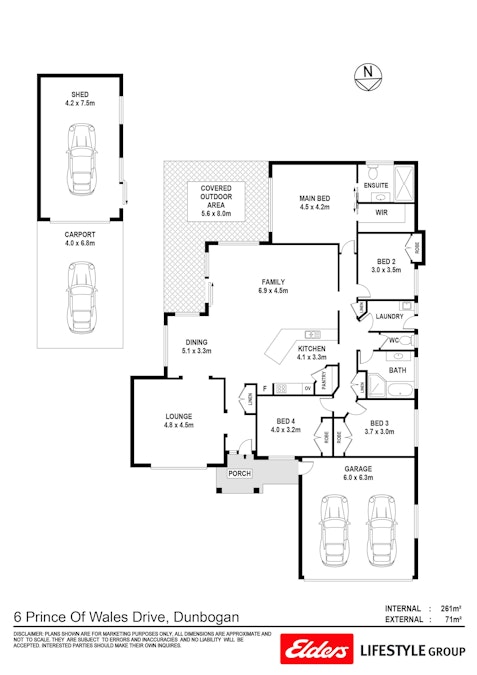 6 Prince Of Wales Drive, Dunbogan, NSW, 2443 - Floorplan 1