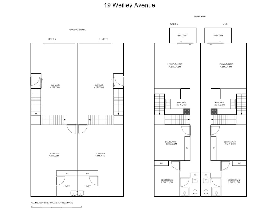 1 & 2/19 Weiley Avenue, Grafton, NSW, 2460 - Floorplan 1