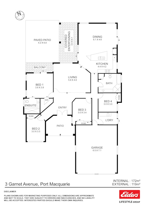 3 Garnet Avenue, Port Macquarie, NSW, 2444 - Floorplan 1