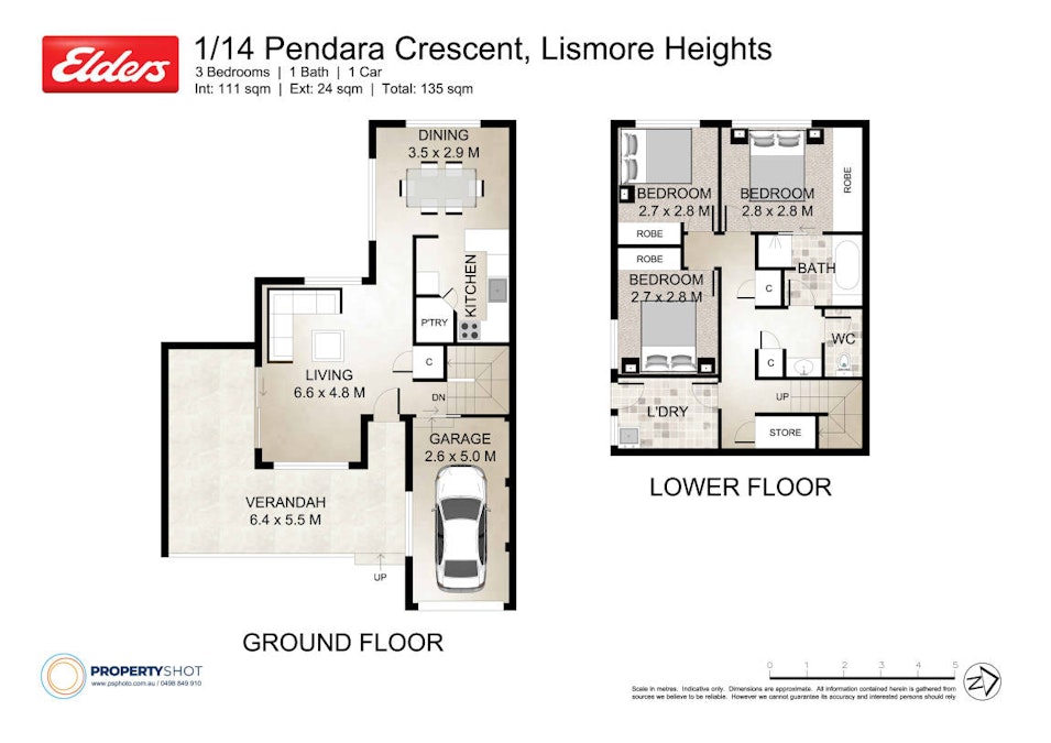 1/14 Pendara Crescent, Lismore Heights, NSW, 2480 - Floorplan 1