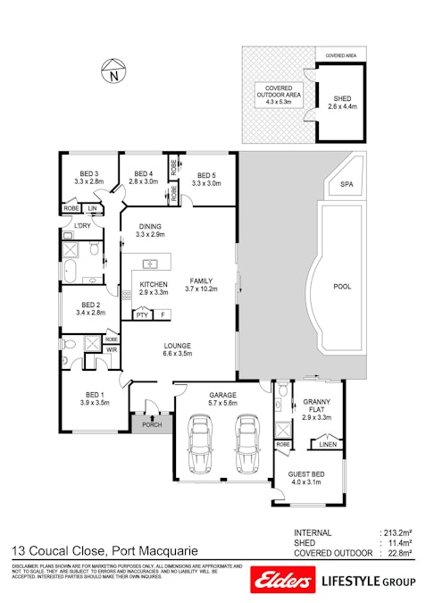 13 Coucal Close, Port Macquarie, NSW, 2444 - Floorplan 1