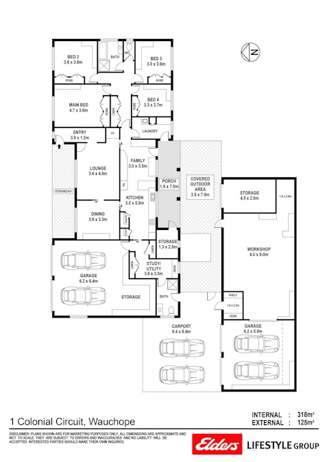 1 Colonial Circuit, Wauchope, NSW, 2446 - Floorplan 1