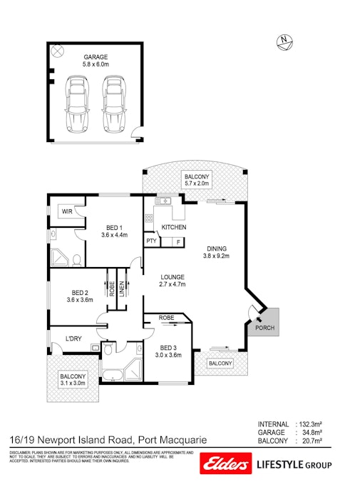 16/19 Newport Island Road, Port Macquarie, NSW, 2444 - Floorplan 1