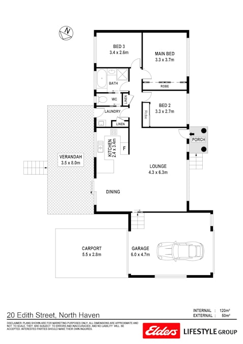 20 Edith Street, North Haven, NSW, 2443 - Floorplan 1