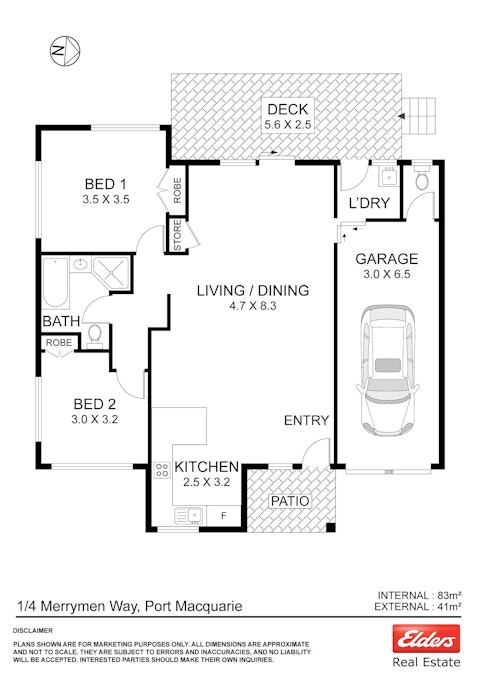 1/4 Merrymen Way, Port Macquarie, NSW, 2444 - Floorplan 1