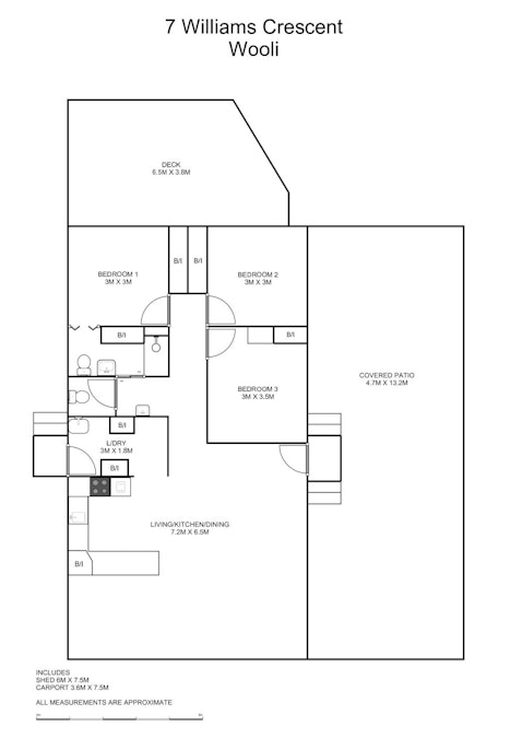 7 Williams Crescent, Wooli, NSW, 2462 - Floorplan 1