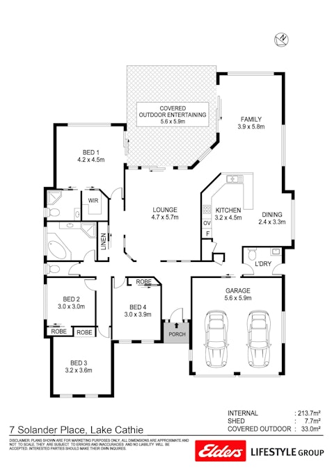 7 Solander Place, Lake Cathie, NSW, 2445 - Floorplan 1