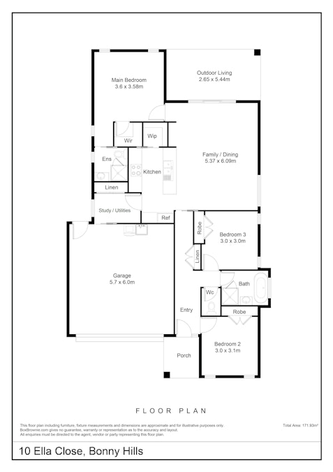 10 Ella Close, Bonny Hills, NSW, 2445 - Floorplan 1