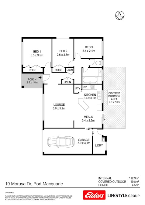 19 Moruya Drive, Port Macquarie, NSW, 2444 - Floorplan 1