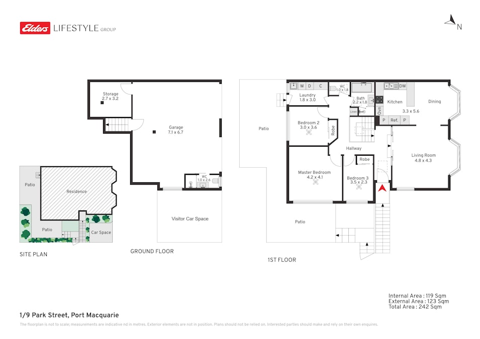 1/9 Park Street, Port Macquarie, NSW, 2444 - Floorplan 1