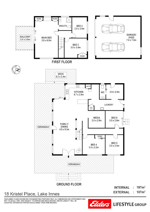 18 Kristel Place, Lake Innes, NSW, 2446 - Floorplan 1