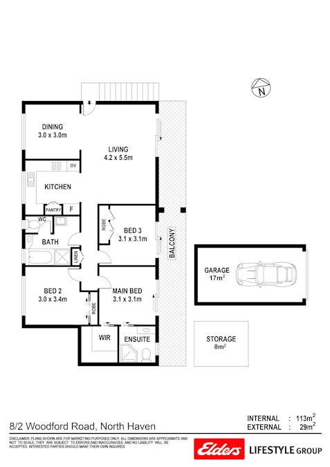 8/2 Woodford Road, North Haven, NSW, 2443 - Floorplan 1