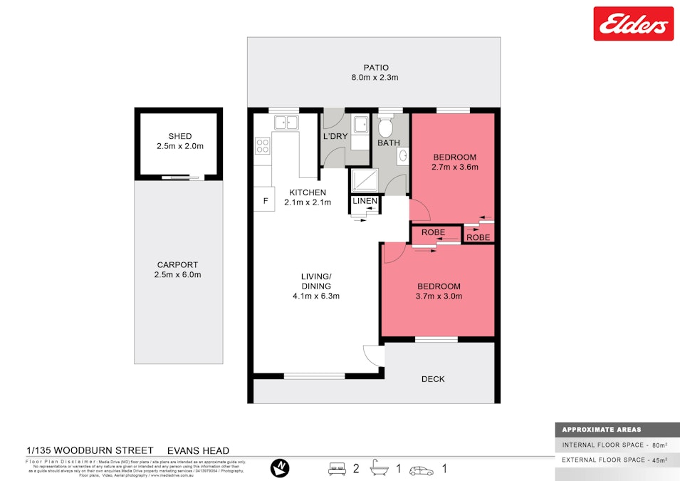 1/135 Woodburn Street, Evans Head, NSW, 2473 - Floorplan 1