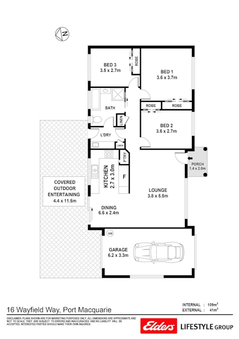 16 Wayfield Way, Port Macquarie, NSW, 2444 - Floorplan 1