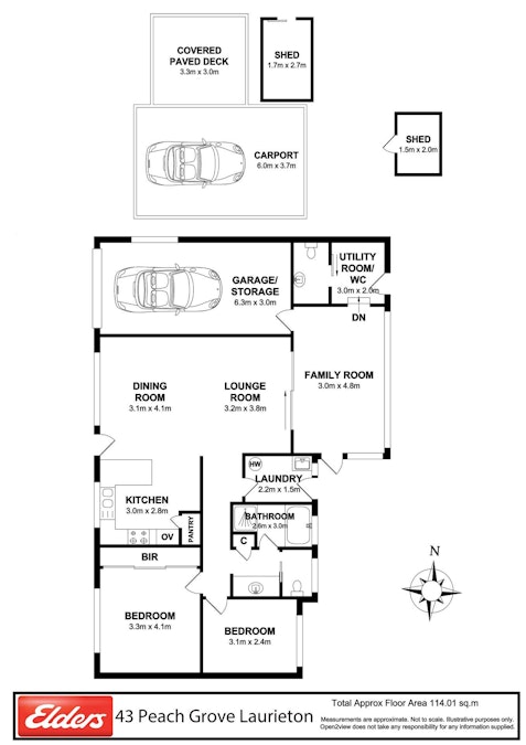 43 Peach Grove, Laurieton, NSW, 2443 - Floorplan 1