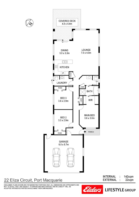 22 Eliza Circuit, Port Macquarie, NSW, 2444 - Floorplan 1