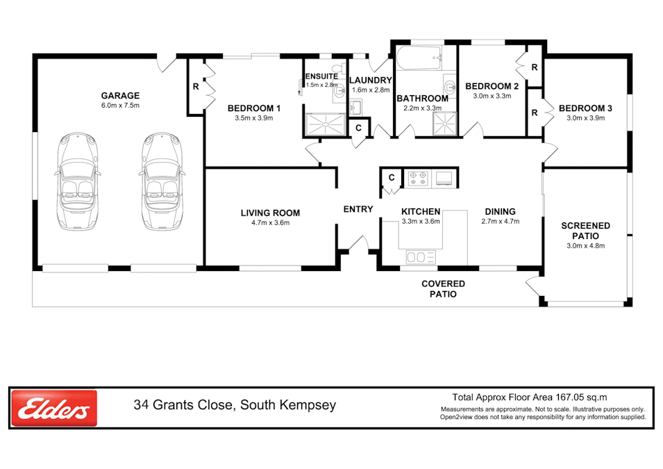 34 Grants Close, South Kempsey, NSW, 2440 - Floorplan 1