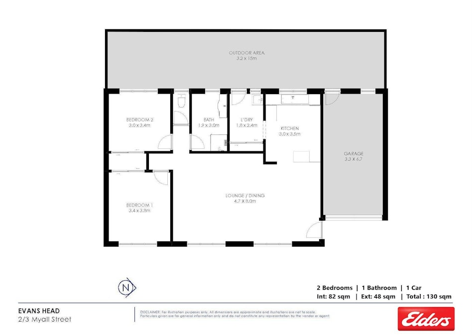 2/3 Myall Street, Evans Head, NSW, 2473 - Floorplan 1