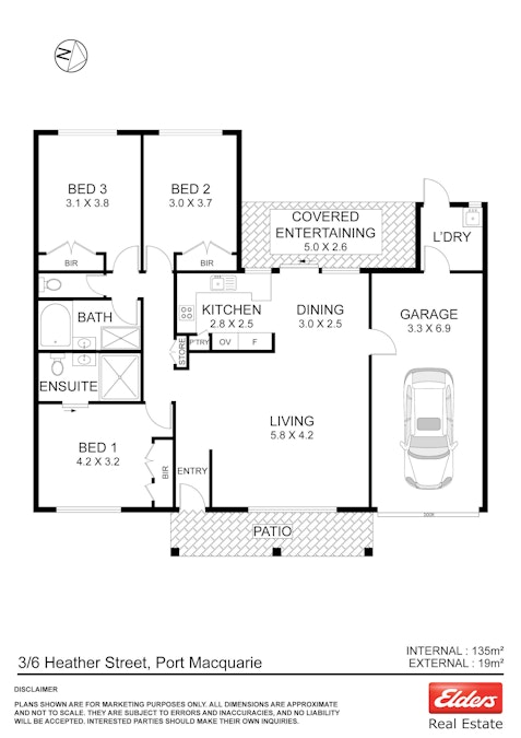 3/6 Heather Street, Port Macquarie, NSW, 2444 - Floorplan 1