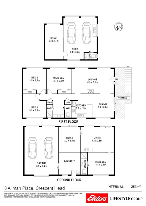 3 Allman Place, Crescent Head, NSW, 2440 - Floorplan 1