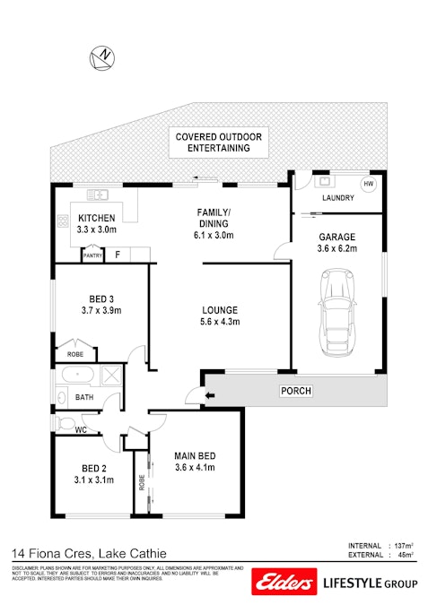 14 Fiona Crescent, Lake Cathie, NSW, 2445 - Floorplan 1